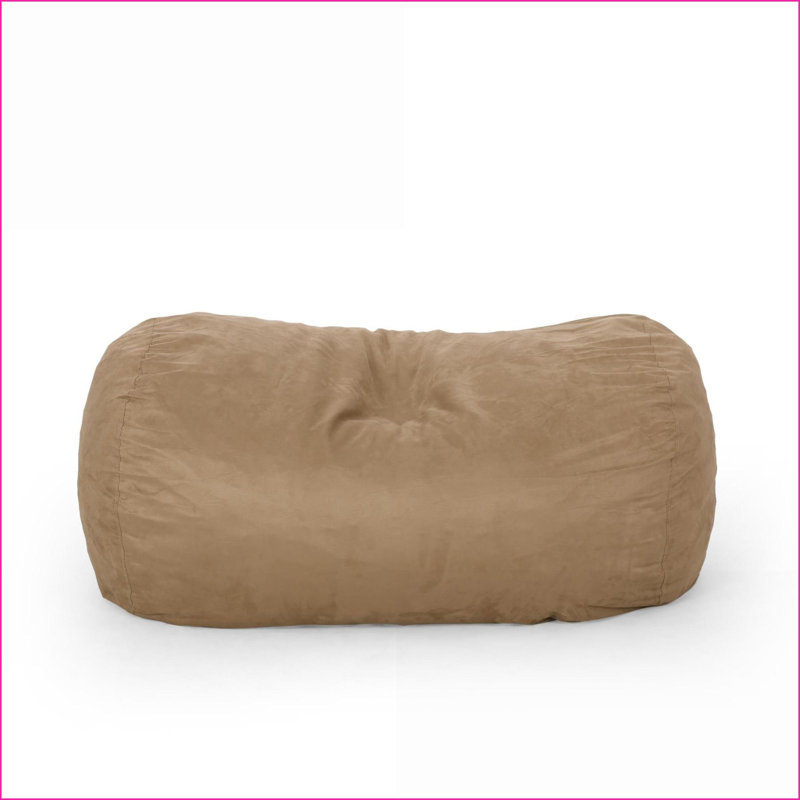 Fauteuil à billes cylindrique en microfibre 6,5 pi Potrero, beige | Microfibre | Rond, Microfibre/microsuède beige