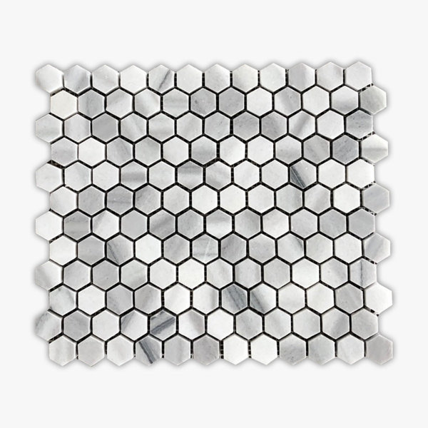 12" x 12"Hexagon Marble Honeycomb Mosaic Tile
