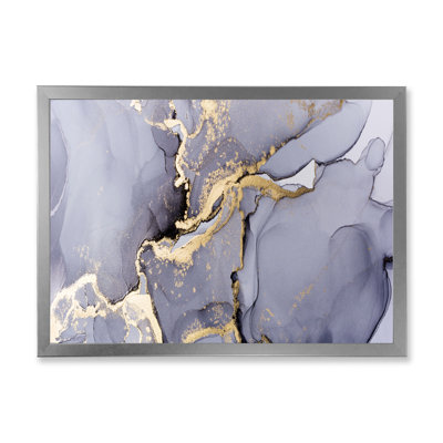 «Mauve et or liquide», impression sur toile