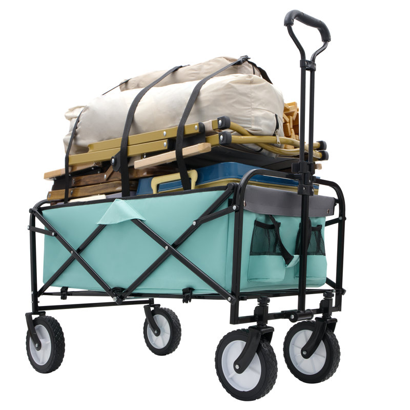 Chariot pliable pliable pour chariot de transport avec système de cerclage, Vert