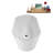 59" Streamline Soaking Glossy White Freestanding Tub With Internal Drain in Matte Black