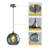 Dariyon 2 - Pack Single Pendant Kitchen Island Lighting Globe Pendant Light Fixtures Modern Pendant Lighting for Kitchen Island Bedroom Living Dining Room Light Fixture-580566301-580566291