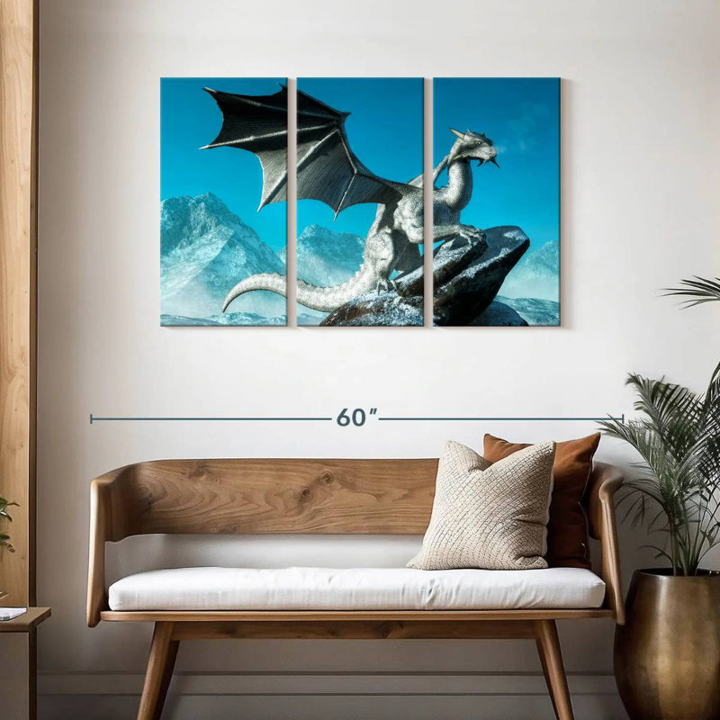 Kelan Winter Dragon, 28" H x 45" W