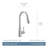 Sleek Smart Touchless Single Handle Kitchen Faucet with Power Clean-73567819