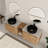 Eaton 72" Wall-Mounted Double Bathroom Vanity with Engineered Stone Top-578116994-585138593