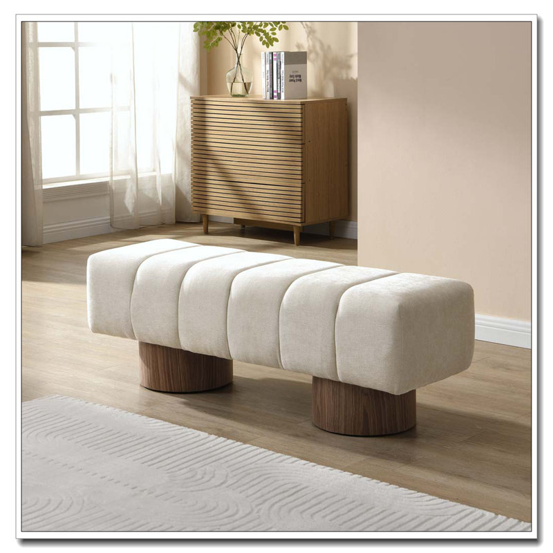 Banc de salle à manger rembourré, Beige