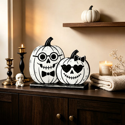 Halloween Decor Halloween Wooden Ghost Ornament  Desktop Decoration  Handicraft Ornament