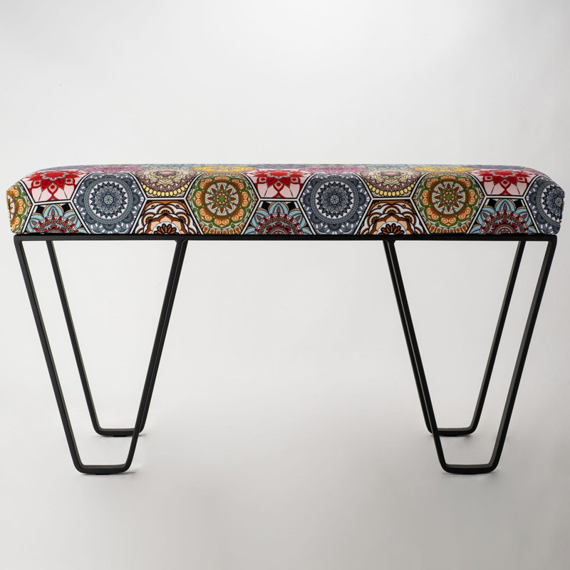 Ankenbaer Velvet Upholstered Bench, H40 x W100 x D30cm