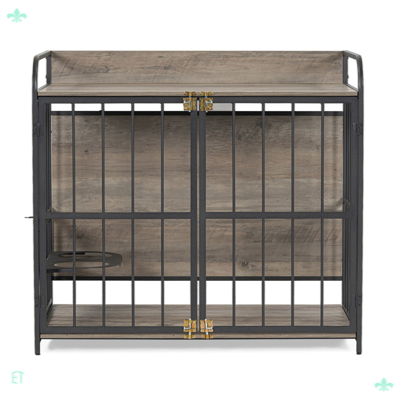 Indoor Dog Crate With Double Doors For Medium Dog