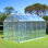 Serre en polycarbonate de 10 pi L x 6 pi avec évent de toit pour la ventilation et gouttière, Hobby Greenhouse for Winter