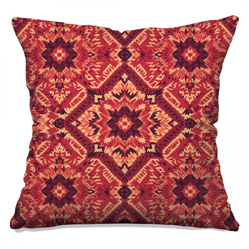 Coussins décoratifs Red Beige, 16 x 16 pouces