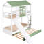 Lit superposé blanc et simple au-dessus d'un lit gigogne interchangeable - fait de la chambre un endroit accueillant pour le sommeil