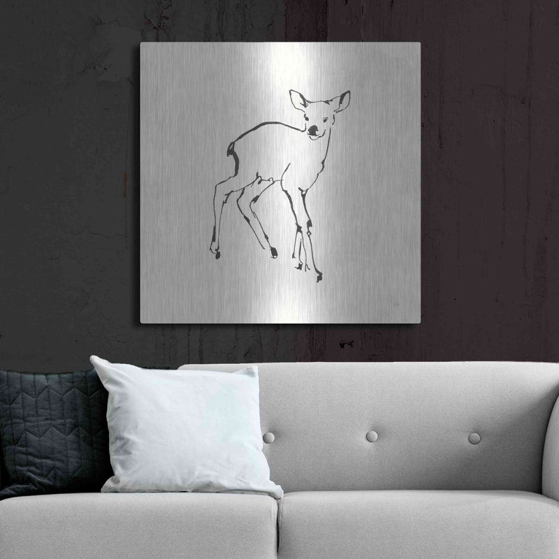 «Line Fawn» par Chris Paschke sur métal, H 36 po x l 36 po