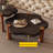 Vintage wabi-Sabi solid wood cloud coffee table