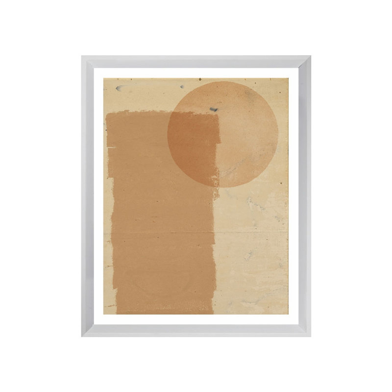 Sunset Abstract Scandi - Single Picture Frame Print, Matt White, 136.652 cm H x 111.252 cm W