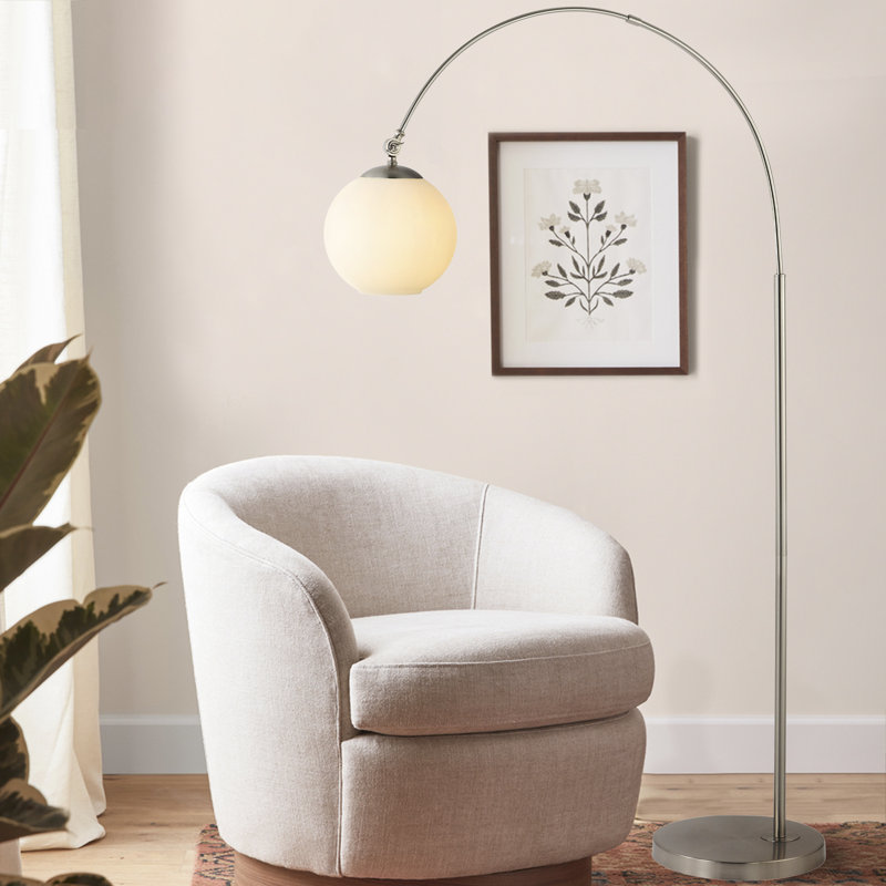 Wistrup 71'' Nickel Arched Floor Lamp