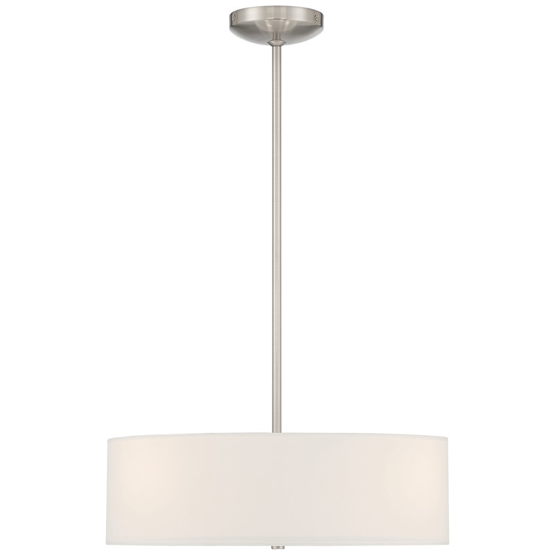 Luminaire suspendu ou semi-encastré à DEL Mid Town de 18 po Pattii en laiton brossé antique H 50,5 po x l 24 po x P 24 po