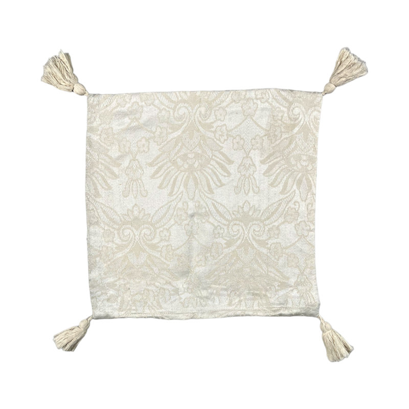 Candelo Floral Ivory Square Cushion