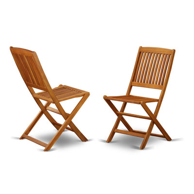 Darrin Folding Acacia Patio Dining chair