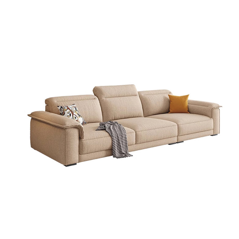 Modern comfortable cotton and linen sofa, 37.4" H x 110.23" W x 36.22" D, 4