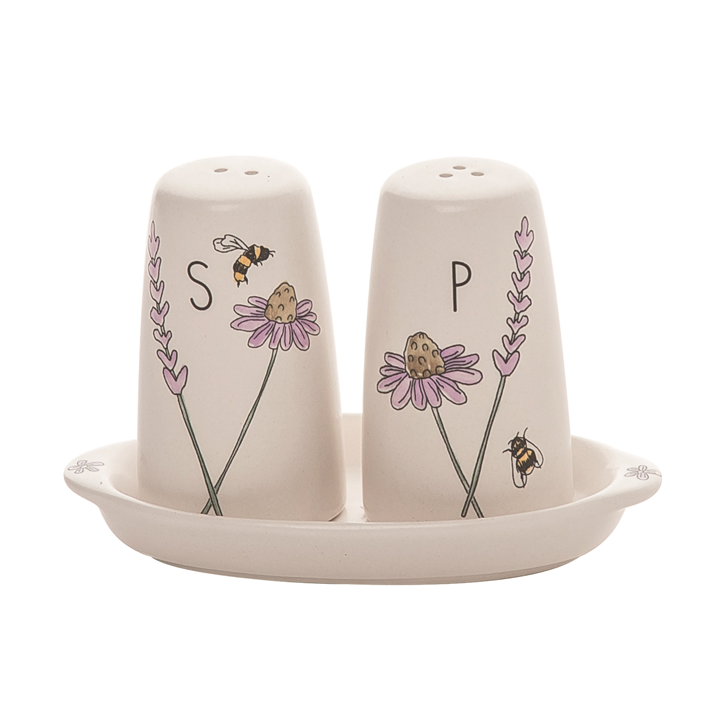 Grove Salt & Pepper Shaker With Tray Set