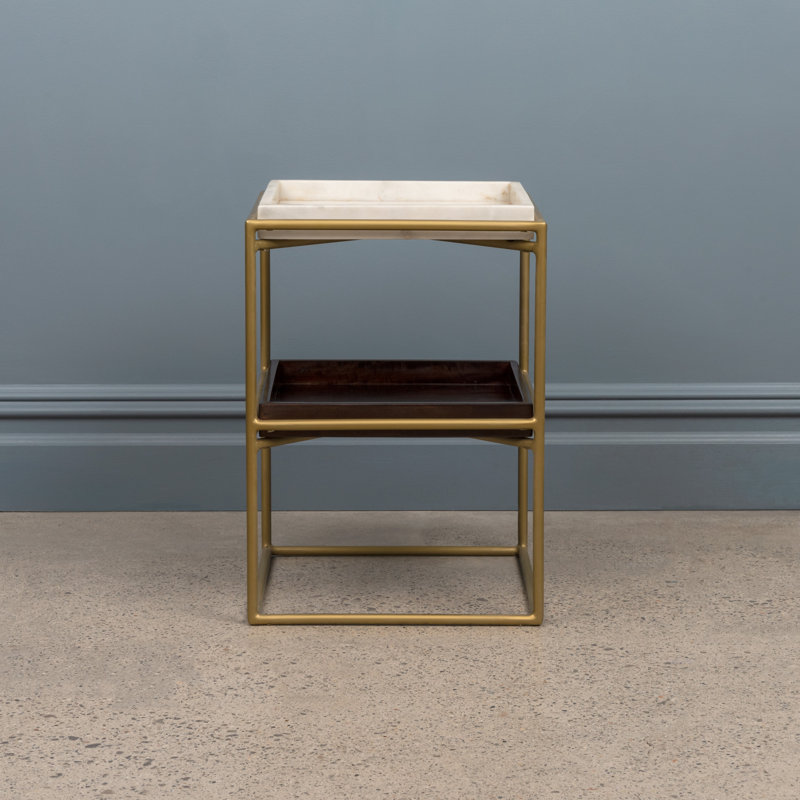 Marble Tray Top End Table