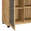Armoire décorative dorée avec porte grillagée