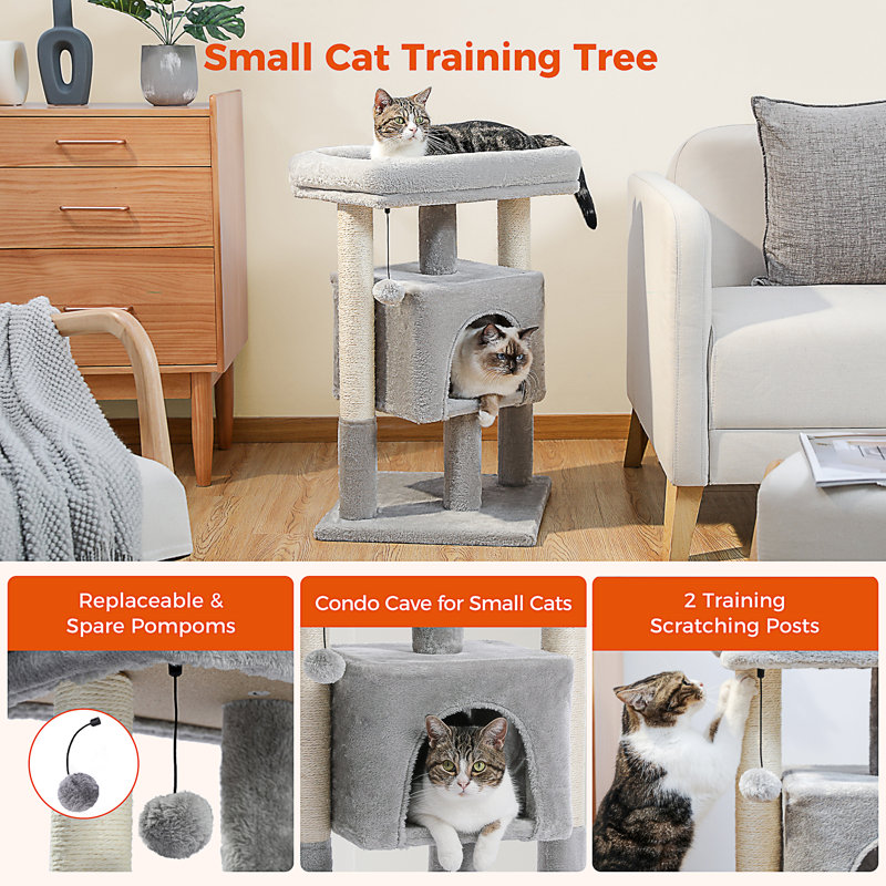 Arbre à chat, Gris clair/beige