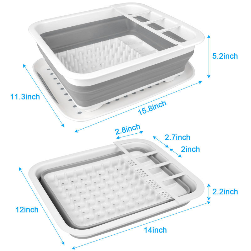 Collapsible Dish Drying Rack Portable Dish Drainers