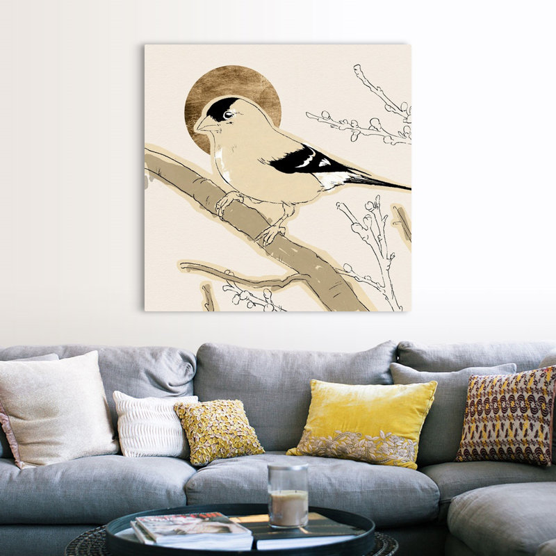 " Spring Passerine IV ", Wrapped Canvas, 48" H x 48" W x 1" D