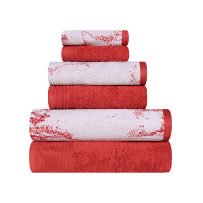 Ensemble de serviettes 6 pièces Kreager 500 g / m² 100% coton à séchage rapide