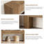 Console de 86 pouces de long pour le vestibule, table basse en bois derrière le canapé, table de ferme pour le couloir du salon-1252879474
