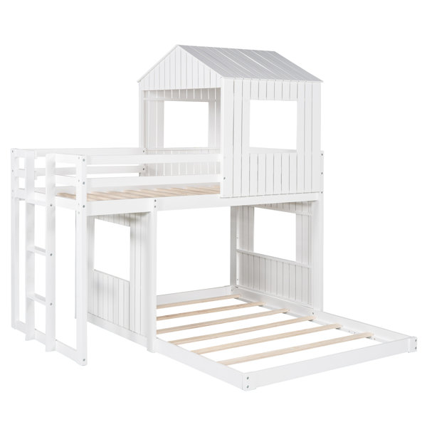 Sand & Stable Baby & Kids Topanga Kids Twin Over Full Bunk Bed ...