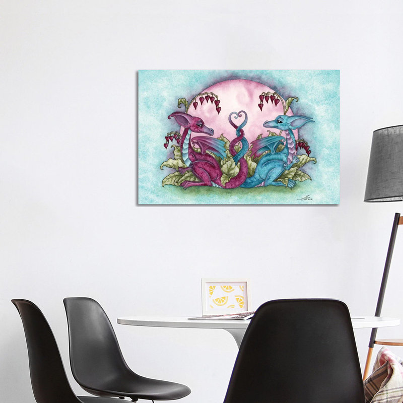 Love Dragons by Amy Brown - Wrapped Canvas Painting, 101.6 cm H x 66.04 cm W x 1.91 cm D