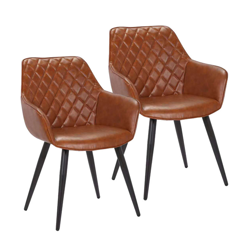Faux Leather Armchair, Brown