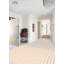 Tapis beige / blanc rayé rectangulaire en laine tressé à la main 5 pi x 7 pi 10 po Baltierra