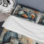 Ensemble de housse de couette bleu et orange Artisanal Boho Pottery II - Boho Pottery-107147014