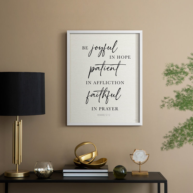 Be Joyful in Hope Framed Print - Solid Wood