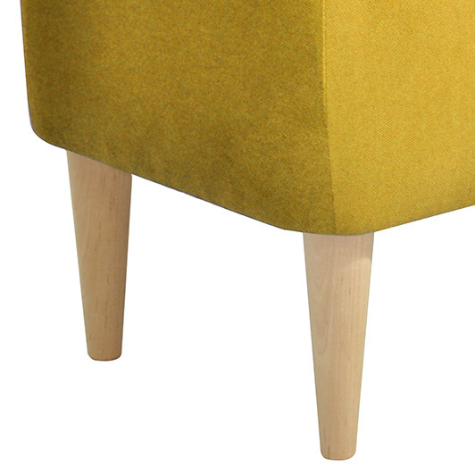 Jupi 60cm Wide Rectangle Footstool Ottoman, Yellow