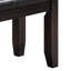 Banc moderne avec coussin rembourré noir pour les entrées et siège confortable avec rembourrage en mousse