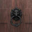 Heurtoir de porte à motif de tête de lion à finition mate H 6 po x l 3-3 / 4 po