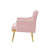 Stylish Pink Velvet Armchair With Gold Metal Legs - Add A Touch Of Class Provide And Comfortable Retreat