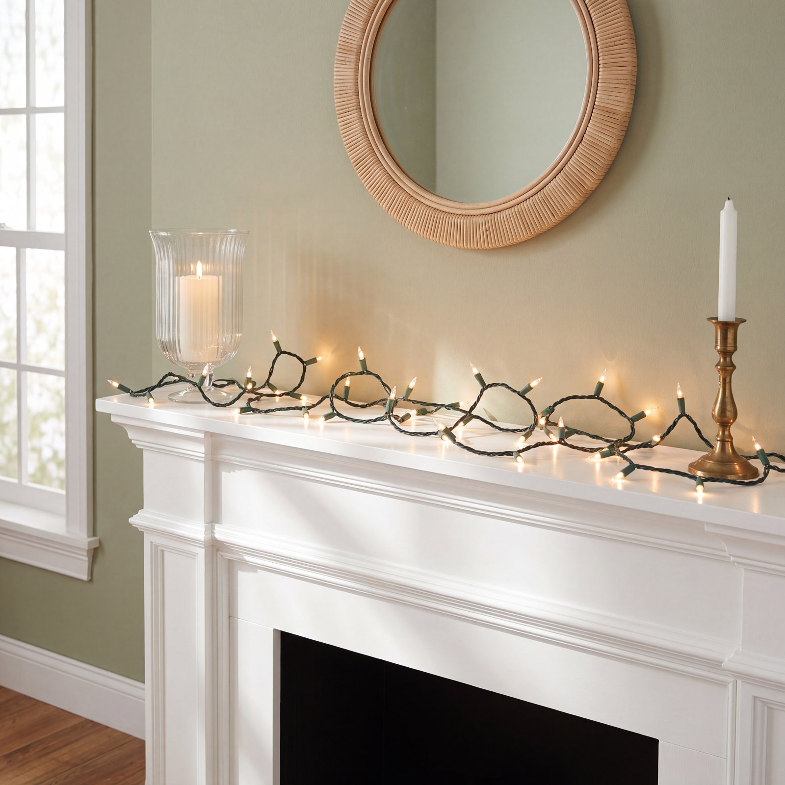 60' 300-Count Clear Mini Christmas Lights