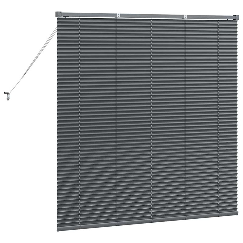 Horizontal/Venetian blind, Dark Gray, 130cm L x 125cm W