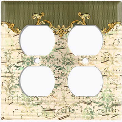 Patterned 2 - Gang Toggle Light Switch Standard Wall Plate