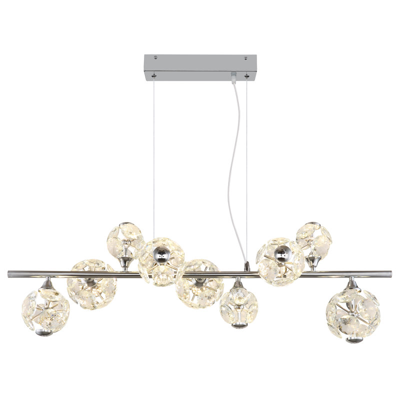 Allianna 1 - Light LED Geometric Pendant, Chrome