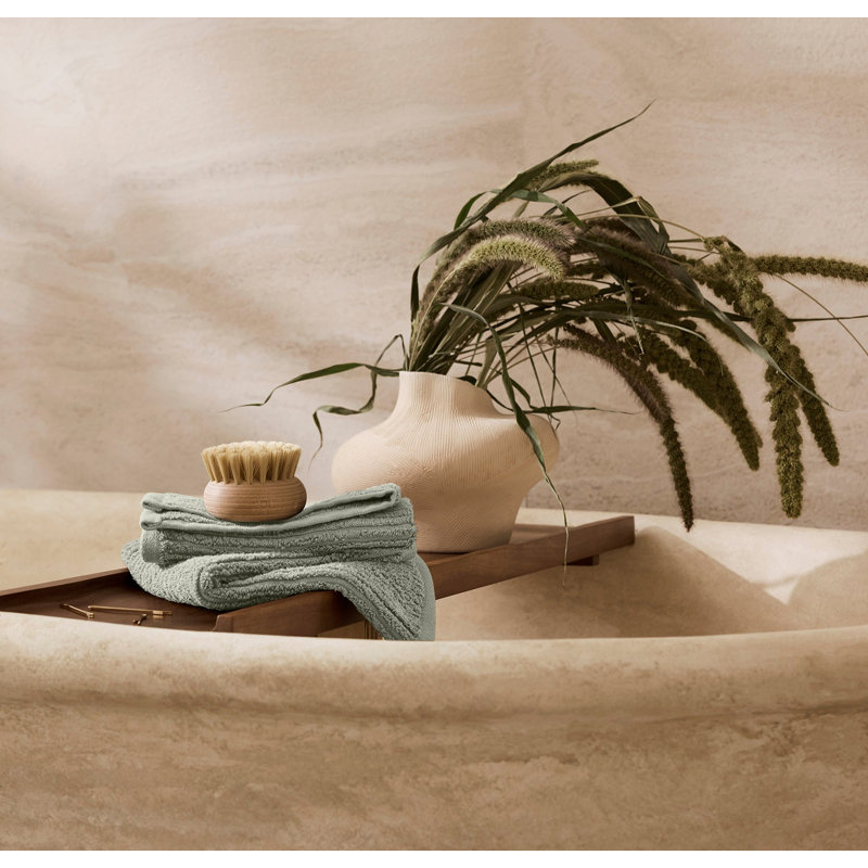 Turkish Ribbed Ribbed Washcloth Set, Cream