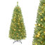 Arbre de Noël pin floqué et illuminé-1439376883