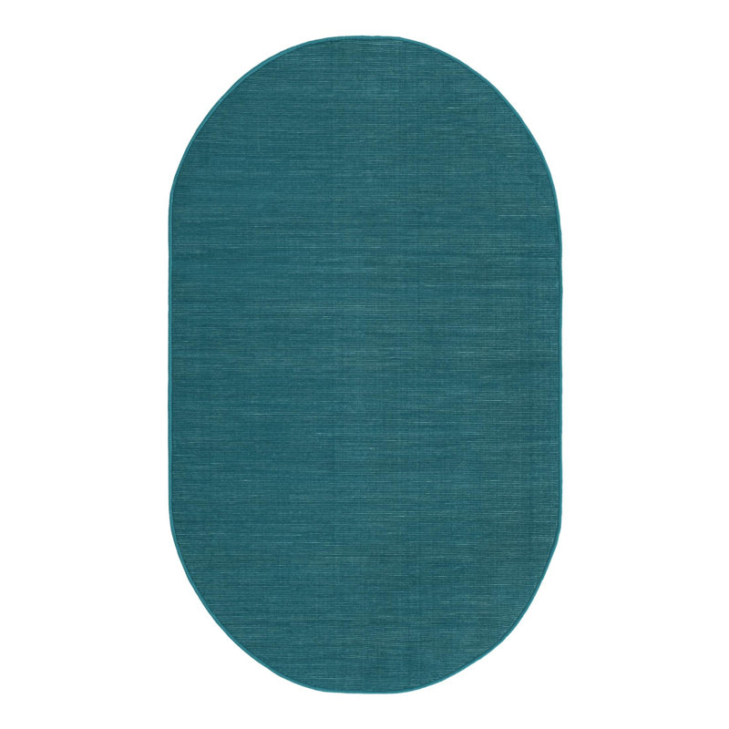 Arzilla Teal Area Rug, Oval 3'1" x 5'3"