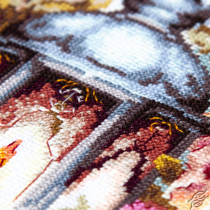 Kit de broderie au point de croix compté « Pétales et Lumière » de Magic Needle 70-45
